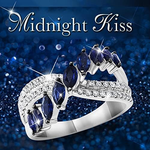 Ajándék Gyémánt Évfordulós Gyűrű Gyűrű Fél Menyasszonyi Nap Szülinapi Sötét Csepp Női Női Kristálytiszta Víz Eljegyzés
