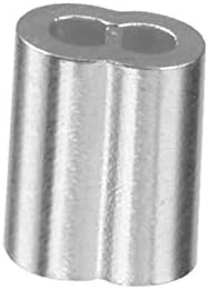 X-mosás ragályos 0.08 inch (2 mm) Átmérőjű drótkötél Alumínium Ujjú Klip Szerelvények Kábel Hullámokkal 100-as(0.08 pulg. (2 mm) Diámetro