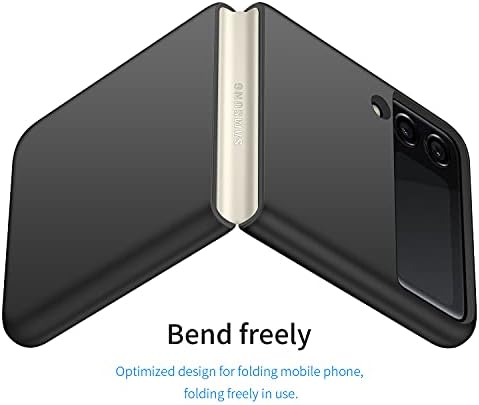 Amosry Kompatibilis a Samsung Galaxy Z Flip 3 5G az Esetben, Vékony Esetben, Vékony, Könnyű, Samsung Galaxy Z Flip 3 5G (Fekete)