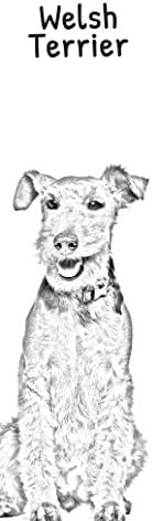 Welsh Terrier, Fából készült Bor Doboz egy Kép egy Kutyát