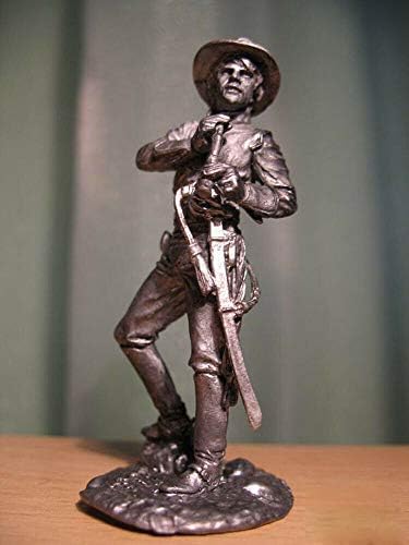Észak-Lovassági Tiszt 19. Századi USA-1/32 Skála Festetlen Tin Ábra Wild West Kézzel készített Gyűjthető Mini