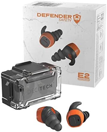Védő Biztonsági DECITECH™ E2 Elektronikus Fül hallásvédő eszköz, 22 NRR, ANSI S3.19/HU-352 Névleges Aktív Zajvédelmi