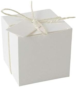 Kingsley 50pcs Retro Tér Kraft Papír Doboz, Barna-Fehér Esküvői Szívességet Fél Ajándék, Születésnapi Ajándék Doboz (Barna)