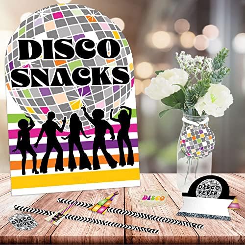 Nagy Dot a Boldogság 70-es évek Diszkó - DIY 1970-es évek Disco Láz Fél Jelek - Snack Bár Dekoráció Készlet - 50 Db
