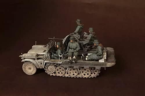 Splindg 1:35 második VILÁGHÁBORÚ német Páncélos Egység Gyanta Katona Mini kit (5 fő) Össze kell állítani Színes egyedül // K9951