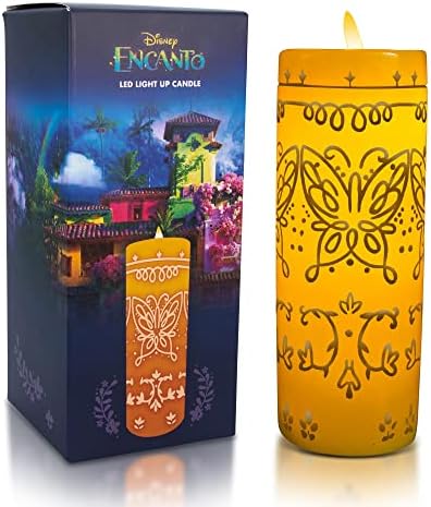 Ukonic Disney Encanto Alma Csoda LED Flameless Gyertya Replika | Viasz Pillér Automata Időzítő | Hivatalosan Engedélyezett Gyűjthető