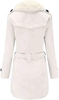 Blézer Női Télen Gyapjú Keverék Teve Közép-Hosszú Kabát Remek kétsoros Kabát Hajtókáját Outwear Plus Size