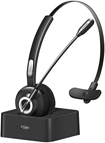 Golvery Bluetooth Fülhallgató Mikrofon, Sofőr Fülhallgatót w/Töltés Bázis, Vezeték nélküli Irodai PC kihangosító Fejhallgató