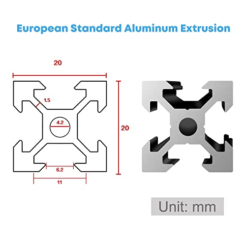 10DB 23.62 inch(600 mm), V Foglalat 2020 Alumínium Profil Extrudálás a 3D-s Nyomtató, CNC DIY, Nagy Szilárdságú Európai Standard Extrudált Alumínium