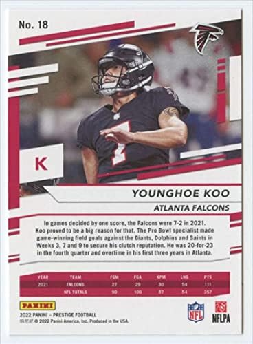2022 Panini Prestige 18 Younghoe Koo Atlanta Falcons NFL Labdarúgó-Trading Card