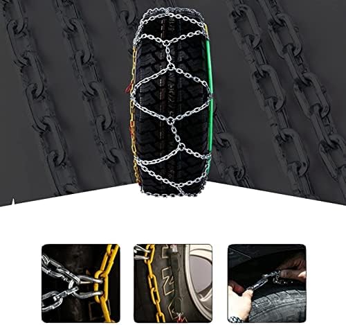 BANDA Anti - Skid téli Gumiabroncs Lánc,Slip - Bizonyíték Autó Sürgősségi téli Gumiabroncs Kerék Láncok,215/70×15 (Szín : Egy)