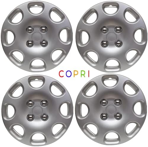 Copri Készlet 4 Kerék Fedezze 14 Coll Ezüst Dísztárcsa Snap-On Illik Hyundai Accent