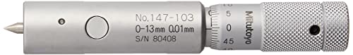 Mitutoyo 147-202 Lehet Varrás Mikrométer, Ratchet Abba, 0-13 mm-es Tartományban, 0.01 mm Érettségi +/-0.003 mm Pontosság, A Permetező