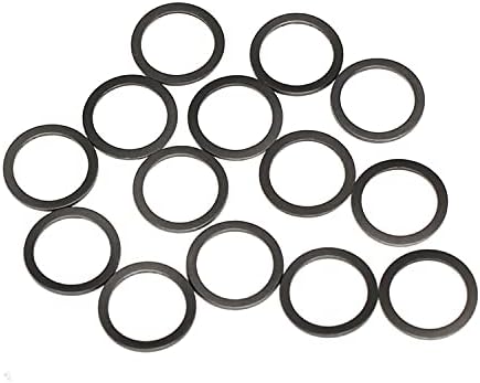 60pcs 9 mm-es külső átmérőjű alátét tömítés fekete grafit nylon műanyag alátét gyűrű kör ultra-vékony, sima pad 0.15-1mm vastag - (Vastagság: