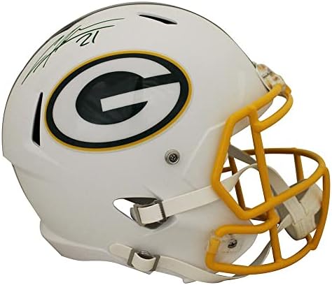 Charles Woodson Dedikált Green Bay Packers F/S Lapos Fehér Sisak SZÖVETSÉG 28239 - Dedikált NFL Sisak