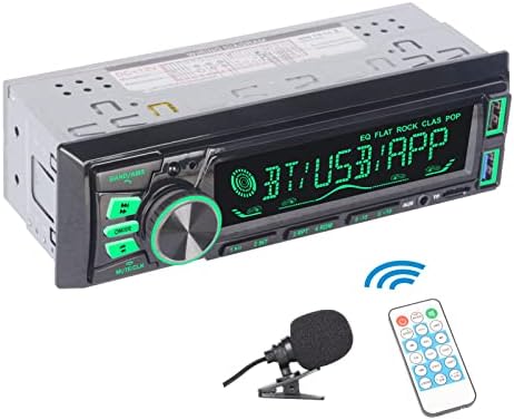 LXKLSZ Autó Sztereó Bluetooth Egységes din APP Ellenőrzési MP3 Lejátszó Támogatja a kihangosított Hívások/FM/AM/TF/AUX-in/EQ Beállítás,