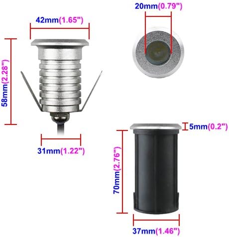 Luminturs Mini 3W DC12V LED Kültéri Eltemetve Spot Lámpa Lámpatest Földalatti Lépcsőn Lámpa Meleg Fehér