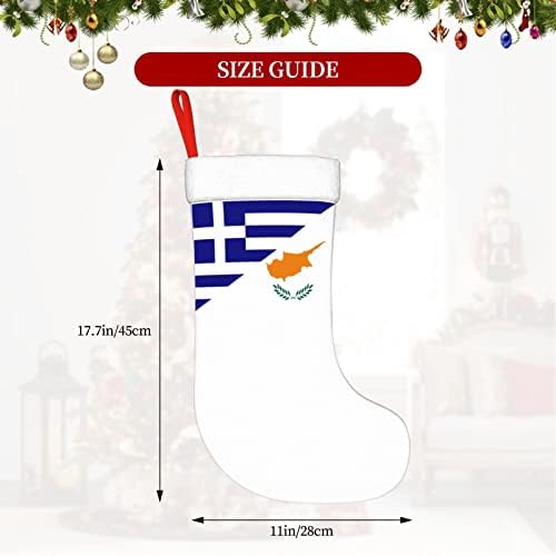 Cutedwarf Zászló, Görögország, Ciprus Karácsonyra Karácsonyi Ünnepi Díszek Kandalló Zokni 18 Cm Harisnya
