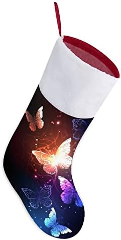 Csillogó Pillangó Személyre Szabott Karácsonyi Harisnya Haza Karácsonyfa Kandalló Dekoráció