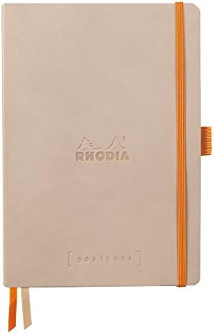 Rhodiarama RHODIA cf117803 Notebook, A5, Pont Rács Uralta, 240 Oldal, olasz műbőr Borító, Rose Füst