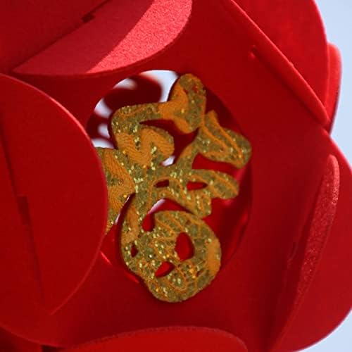 KLHHG 10 Db Vízálló Vagyont Piros Papír Lámpások a Kínai Új Év Tavaszi Fesztivál, Buli, Ünnep, lakberendezés (Szín : Egy,