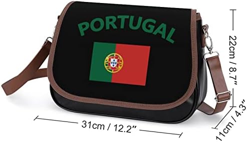 Portugália Lobogója Bőr Közepes Váll Táska Divat Alkalmi Kors Táskák Heveder