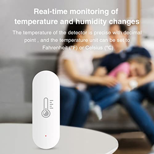 Qezodsx Tuya WiFi Hőmérséklet Páratartalom Érzékelő, Mérő Beltéri Hőmérő Páratartalommérő Intelligens Élet App Ellenőrzés