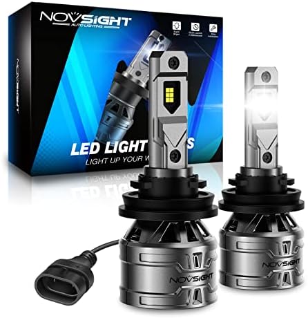 NOVSIGHT H11/H8/H9 LED Fényszóró Izzók, 60W 13000LM Fényes, Magas tompított fényt kibocsátó LED-es Fényszórók átalakító Készlet, Fehér