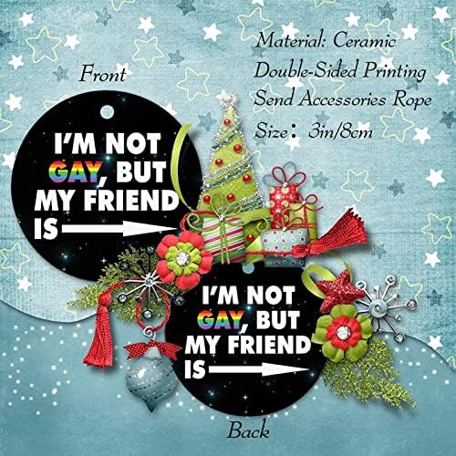 Karácsonyi Dísz a Gyerekek, én Nem vagyok Meleg, De A Barátom Díszek LMBT Karácsonyi Díszek Leszbikus, Meleg Haladást a Büszkeség