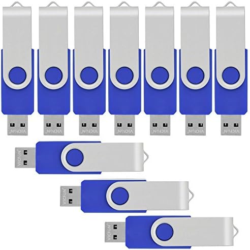 VICFUN 20 Csomag 128MB USB Flash Meghajtó 128MB Flash Meghajtó, USB 2.0, Kék