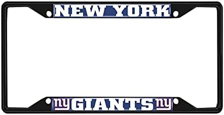FANMATS 31368 New York Giants Fém Rendszámtábla Keret, Fekete Kivitelben