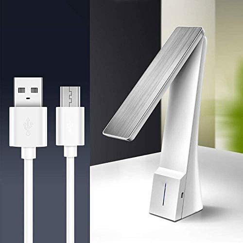 HIGOH éjjeli lámpa Egyszerű asztali Lámpa，Összecsukható，Touch Control ，Szabályozható Hivatal Lámpa Töltés USB Port, Újratölthető，asztali