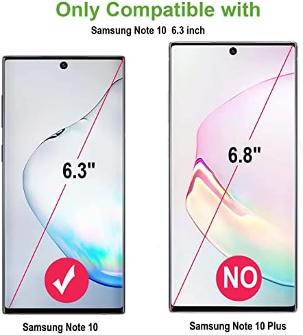 [2 Csomag] Adatvédelmi képernyővédő fólia Samsung Galaxy Note 10 6.3 Hüvelykes Edzett Üveg, Anti-spy,Nem Buborékok,9H Keménység