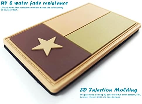 JBCD Texas Zászló Javítás Taktikai PVC Gumi Hook & Hurok Rögzítő Tapasz (2 Csomag)