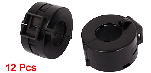 uxcell 12 Darab Fekete 15 mm Kábel Klip EMI RFI Zaj Ferrit Szűrő