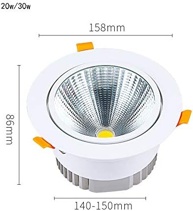 OKLUCK Ultra-Vékony 20W30W LED Süllyesztett süllyesztett Mennyezeti Lámpa Kerek Állítható Panel Beépíthető Lámpa Ultra Slim Reflektorfénybe
