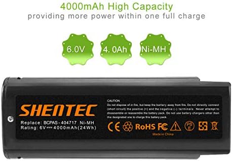 Shentec 2-Pack 4000mAh Akkumulátor 6V Kompatibilis a Paslode 404717 B20544E BCPAS-404717 404400 900400 900420 900600 901000 902000 B20720