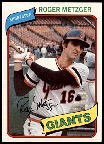 1980 Topps 311 Roger Metzger San Francisco Giants (Baseball Kártya) NM/MT Óriások