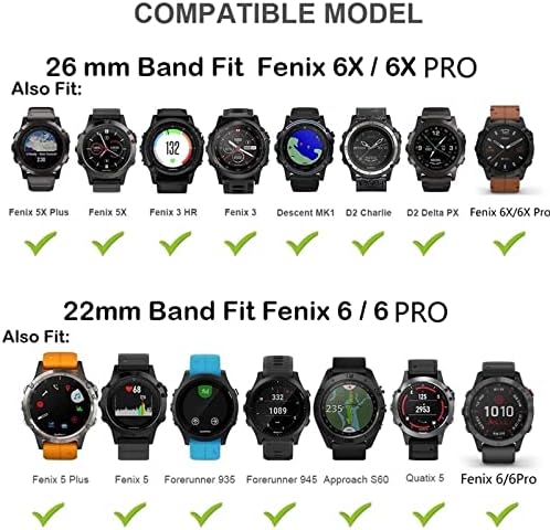 MODBAND Sport Bőr Watchband Szíj, a Garmin Fenix 6X 6 Pro 5X 5 + 3 HR 935 945 22 26mm EasyFit gyorskioldó Okos karkötő