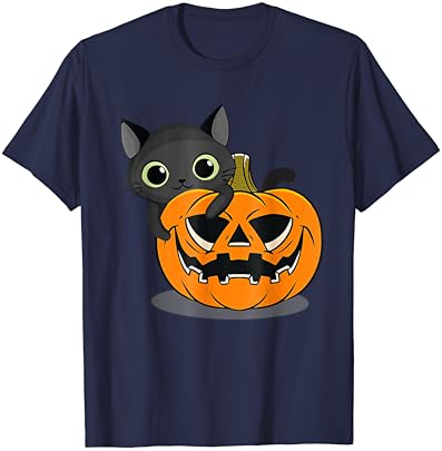 Vicces Halloween Fekete Macska Boszorkány, A Sütőtök, A Gyerekek, A Lányok Póló
