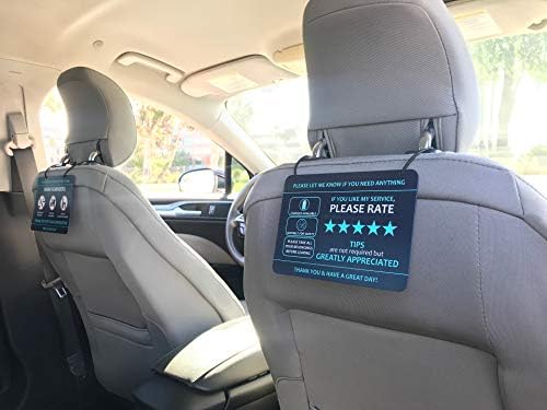 Nebudo Kompatibilis Lyft Uber (2 Csomag) Tippek Értékelés Értékelte Rideshare Tartozékok – 7 x 5 – Belső Akril Fejtámla Bejelentkezési Arány