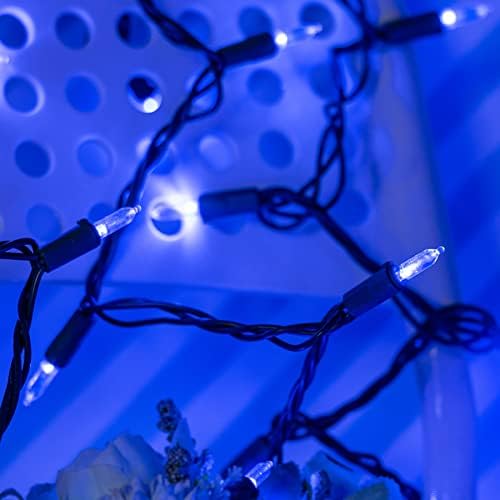 YULETIME Kék LED Karácsonyi Fények 200 Gróf 50 ft, Csomag, 2 Szál 25 ft 100 Fények UL Minősített Kereskedelmi Minőségű String