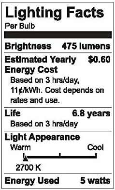 GE Alap 12-Pack 60 W Egyenértékű Szabályozható Meleg Fehér Ca10 LED Lámpatest Izzók Dekoratív Antik Gyertyatartó