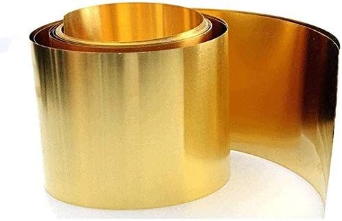 YUESFZ Brass Fém Vékony Lap, Lemez, Fólia 100mm x 1000mm rézlemez (Méret : 0,1 mm x 100 mm x 1000mm)