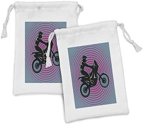 Lunarable Dirt Bike Szövet táska 2, Szabadtéri Sport Kör Absztrakt Háttér Grunge Verseny Témája, Kis Zsinórral Táska Pipere Maszkokat, Szívesség,