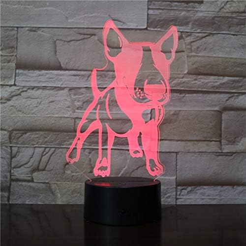 Jinnwell 3D Kutya Éjszakai Fény Lámpa Illúzió 7 Szín Megváltoztatása Érintse meg a Kapcsoló Táblázat Asztal Dekoráció Lámpa