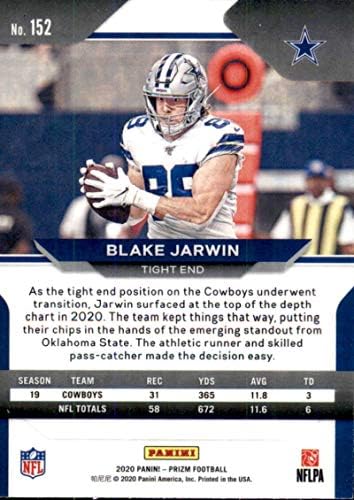 2020 Panini Prizm 152 Blake Jarwin Dallas Cowboys NFL Labdarúgó-Trading Card