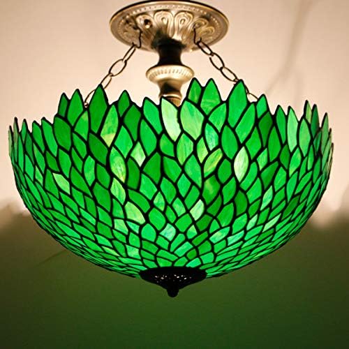 Tiffany Lámpa Árnyékában Csere W16H7 Hüvelyk Zöld ólomüveg lila Akác Lámpaernyő asztali Lámpa állólámpa Mennyezeti Lámpatest (3