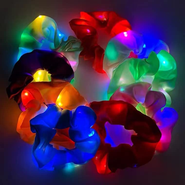 12 Db LED Haj Hajgumit,Rugalmas Ragyogás Haj Zenekarok, a Lányok, Nők,világít Haj Kiegészítők Neon Party Halloween Karácsony