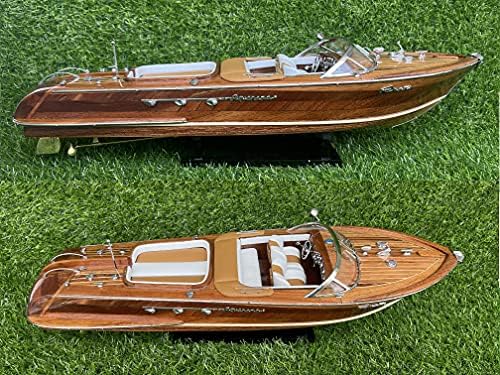 vinatimes Fából készült olasz Sebesség Csónak Modell 21 53cm Össze Kézzel készített Luxus Ajándék, Dekoráció, Otthon, Irodában Nyaralás